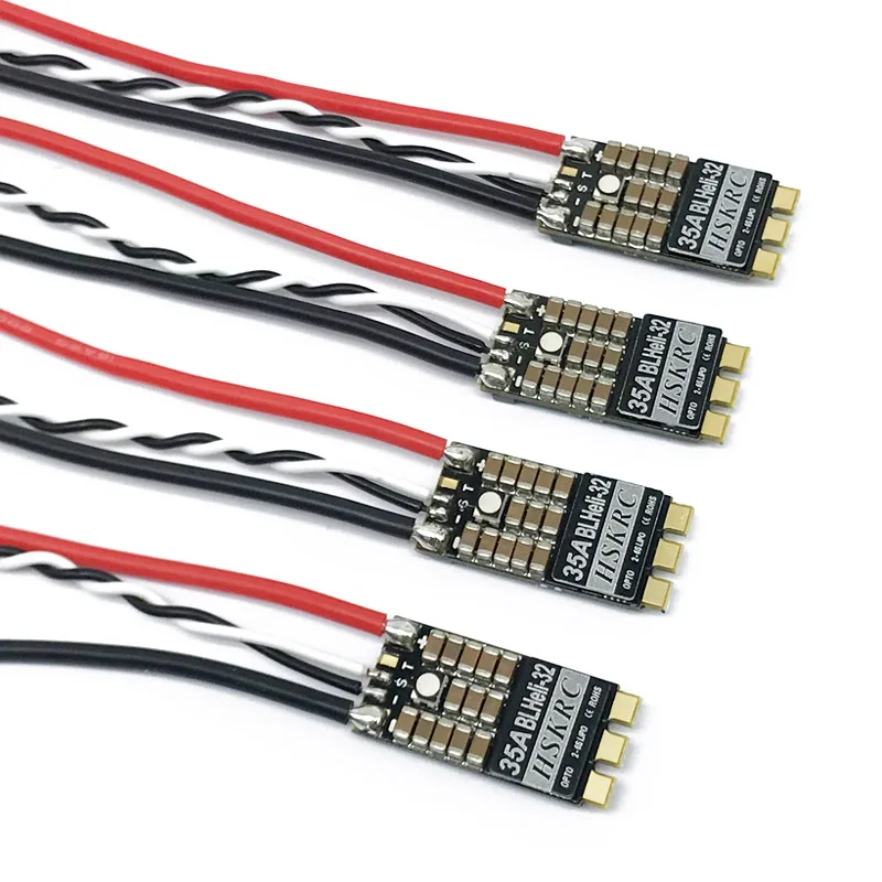 4 шт. HSKRC 35A BLheli_32 32Bit 2-6S Dshot1200 бесщеточный ESC с RGB светодиодный для радиоуправляемого