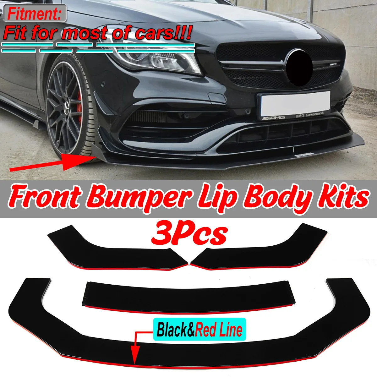 Carbon Fiber Front Bumper Lip Spoiler For Mercedes Benz W203 W204 W117 W176 W211 Carbon Fiber Front Bumper Lip Spoiler For Mercedes Benz W203 W204 W117 W176 W211