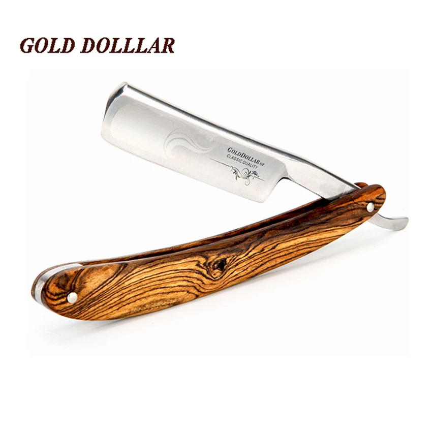 Бритва GOLD доллар бритва-прямая бритва из углеродистой стали натуральная