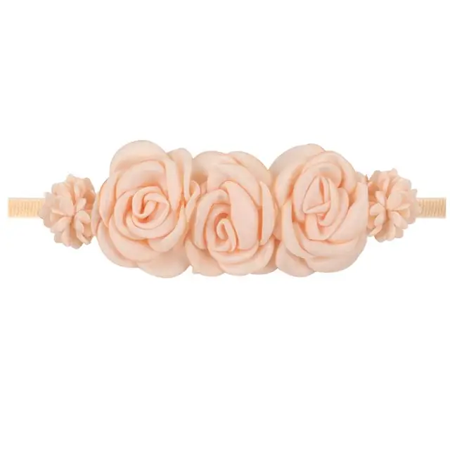 Floral Girls Headbands Newborn Baby Elastic Princess Hairbands Kids Pearl Flower Fresh Style Cute Hair Accessories Diademas 21