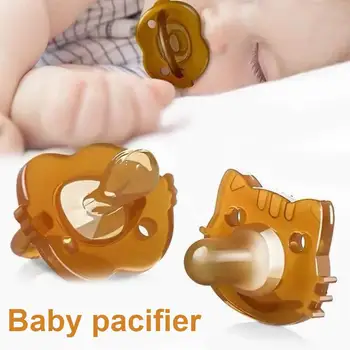 

1PC Baby Silicone Nano Silver Pacifier Newborn Soothie Pacifier Teeth Box Holder Case Clip Yellow 0-6 Months Essential Soother