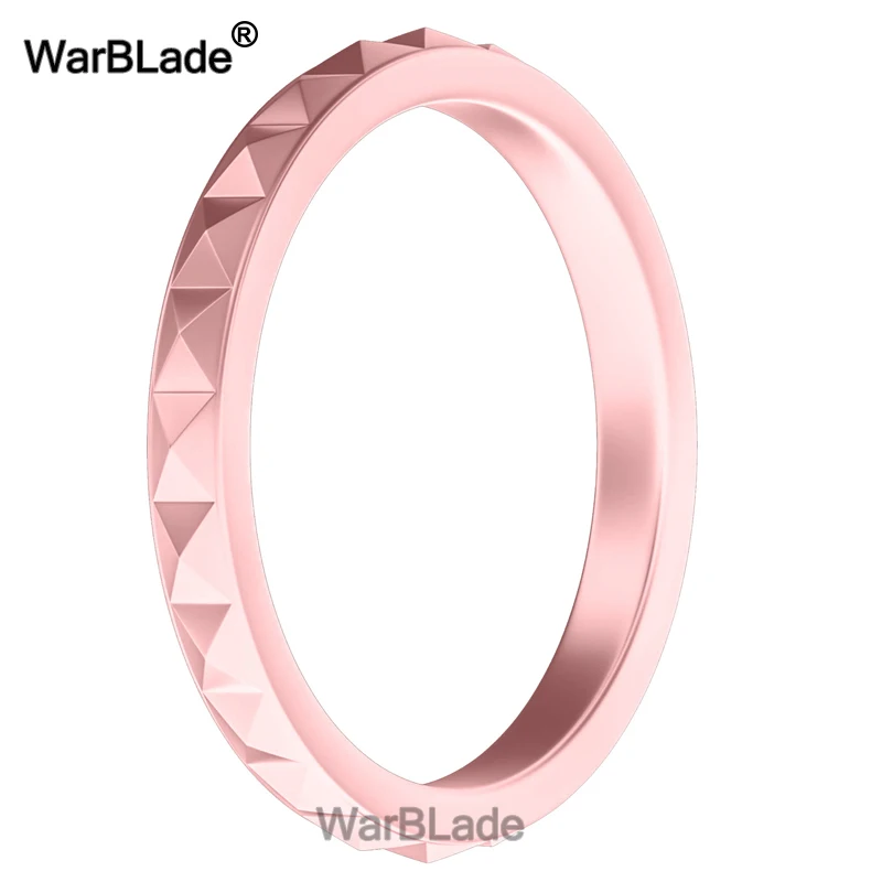 WarBLade Food Grade FDA Silicone Rings 3mm Thin Stackable For Women Wedding Rubber Bands Hypoallergenic Silicone Finger Ring