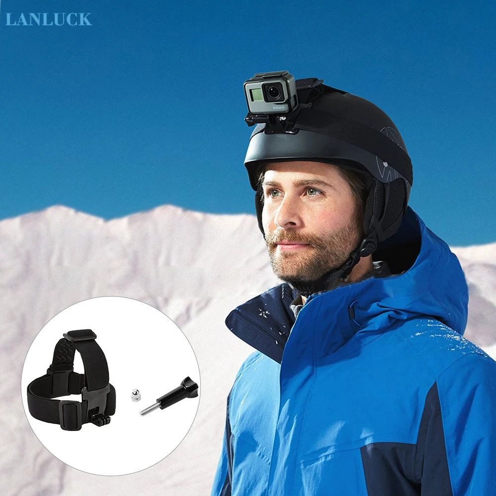 Adjustable Head Strap Band for Gopro Hero 6 5 4 3 Mount Belt Headband with Chin For DJI Osmo Action Camera Accessories | Электроника