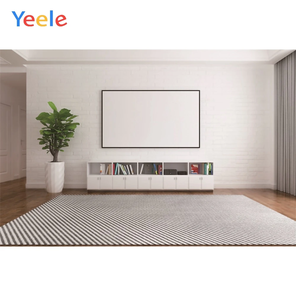 

Yeele Modern Living Room Gray Wall Blanket TV Vase Children Interior Photo Backdrops Photographic Backgrounds For Photo Studio