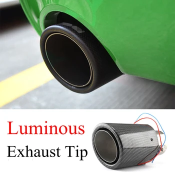 

New Car Black Exhaust Tip Nozzle Muffler Tip Exhaust Tips Exhaust Pipe Car Exhaust Muffler Exhaust cutout Luminous