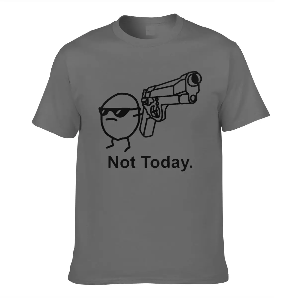 

Die Potato Not Today T-shirt Funny Unisex Guns Not Today Cotton Meme Shirt