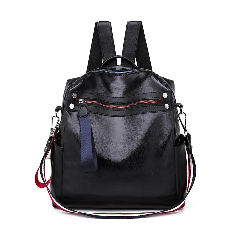 Повседневный универсальный рюкзак, женский тренд, многофункциональный рюкзак из искусственной кожи, дорожная сумка для шоппинга, Большая вместительная сумка на одно плечо