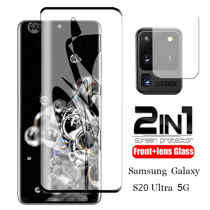 Curved Film Protection écran Samsung Galaxy S20 Ultra (5G) (6.9), (2  Pièces) Vitre Verre Trempér HD Clair 9H dureté Anti-Rayure - Cdiscount  Téléphonie