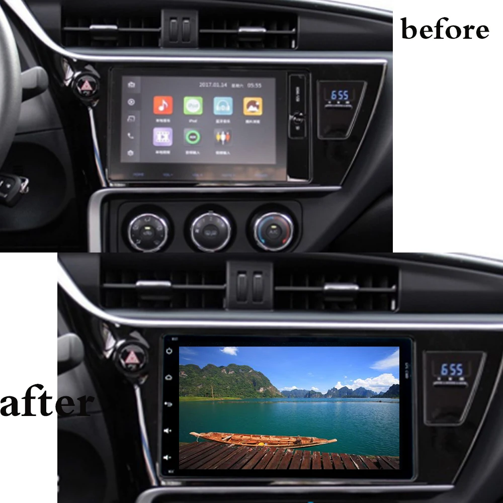 Clearance Android 8.1 Car Radio 2 Din GPS Navi for Toyota Corolla Auris Fortuner Auris innova 2017 2018 RDS WIFI BT 2