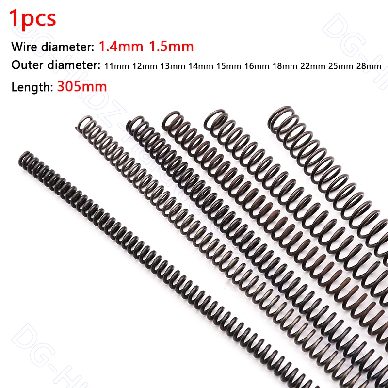 Stainless Steel Spring Compression Spring Wire Dia 1mm OD 16mm Length 15-305mm
