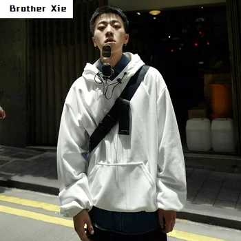 

Autumn New Hoodies Men Fashion Solid Color Casual Cotton Pullover Man Streetwear Wild Hip Hop Loose Hooded Sweatshirt S-XL