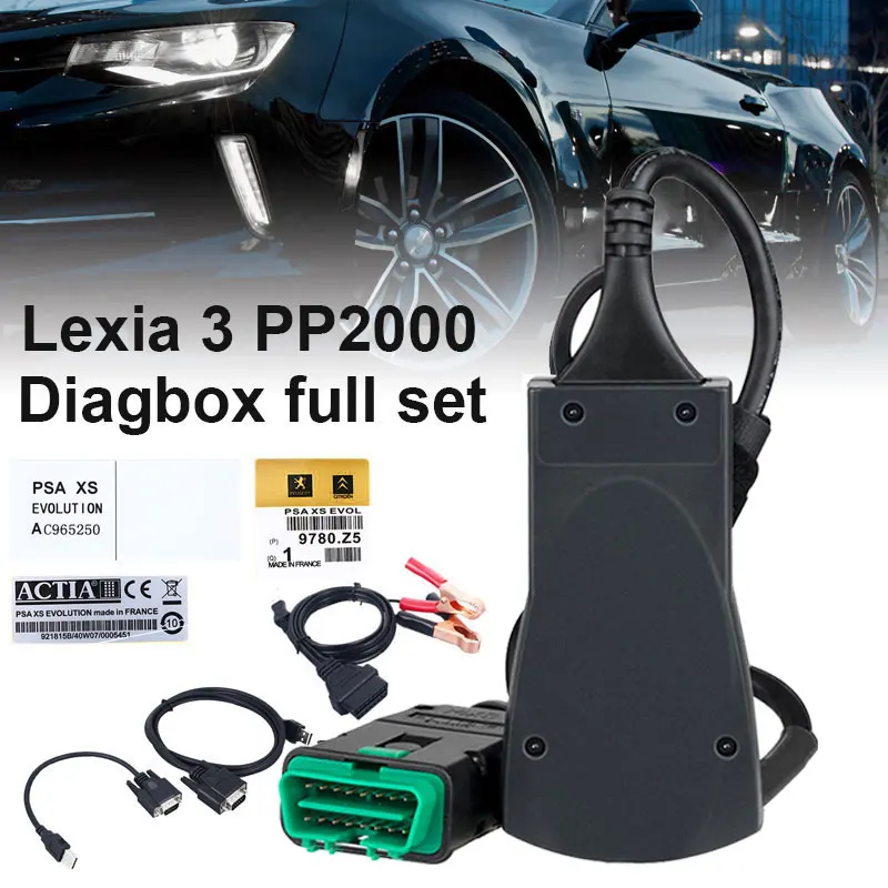 VEHEMO NEW Full Chip Lexia3 PP2000 Diagbox V7.83 with Firmware 921815C V48/V25 For Citroen for Peugeot OBD2 Diagnostic-tool
