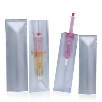 

Wholesale 100pcs/lot Open Top Aluminum Foil Open Top Syringe/Pen Packaging Bag Heat Sealing Medical Electronic Instruments Bags