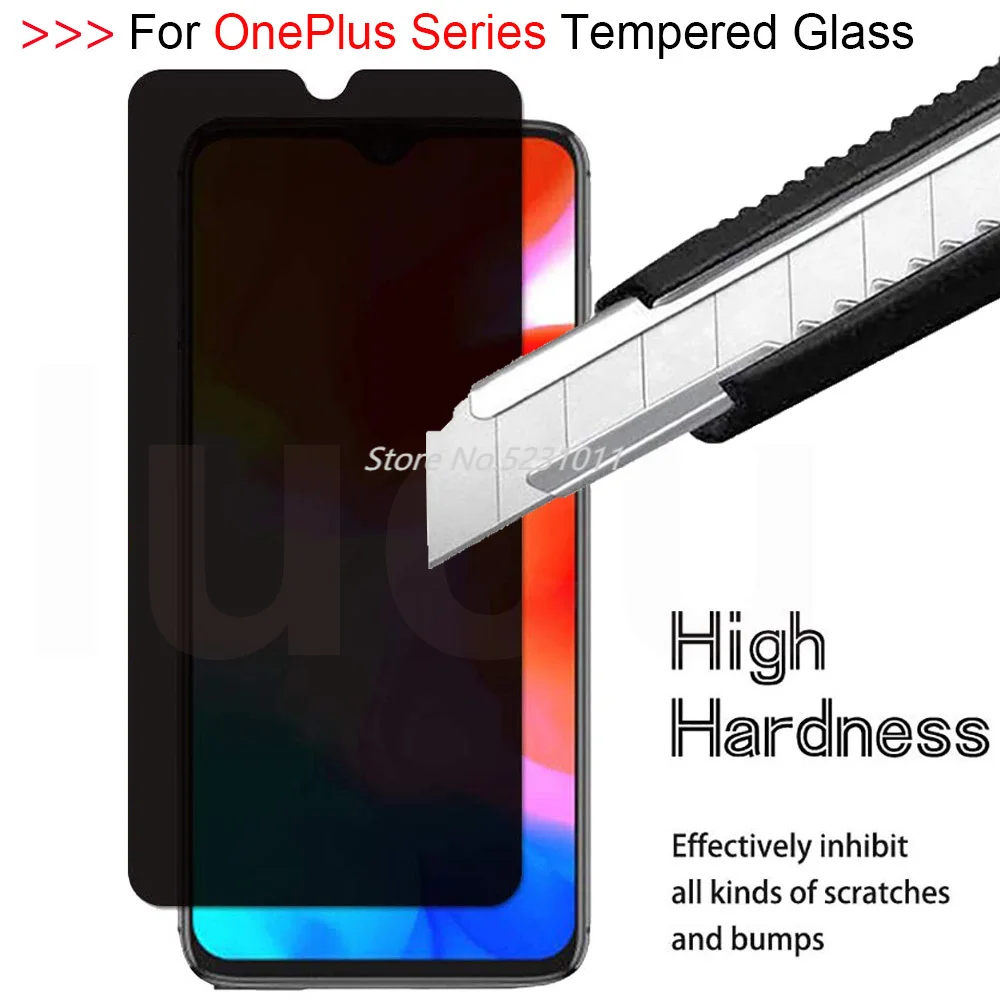 OnePlus 3 3T 5 5T 6 6T 7 Защита экрана для конфиденциальности 9H 2.5D антибликовое закаленное