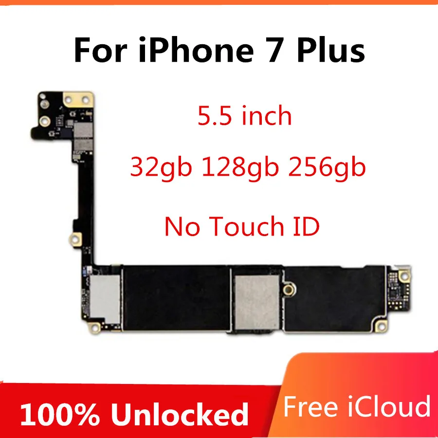 Бесплатная доставка для iPhone 7 Plus материнская плата с/без Touch ID оригинальная