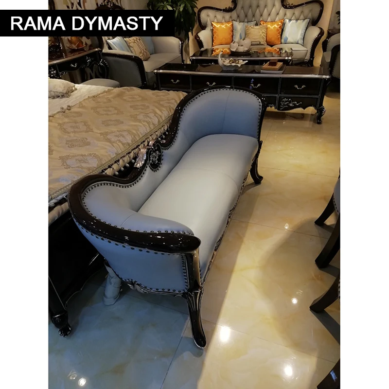 

High Quality European Bed Bench for Bedroom Furniture Shoes Stool Bench Stool Bedroom Luxury Leather Sofa Leisure Stool