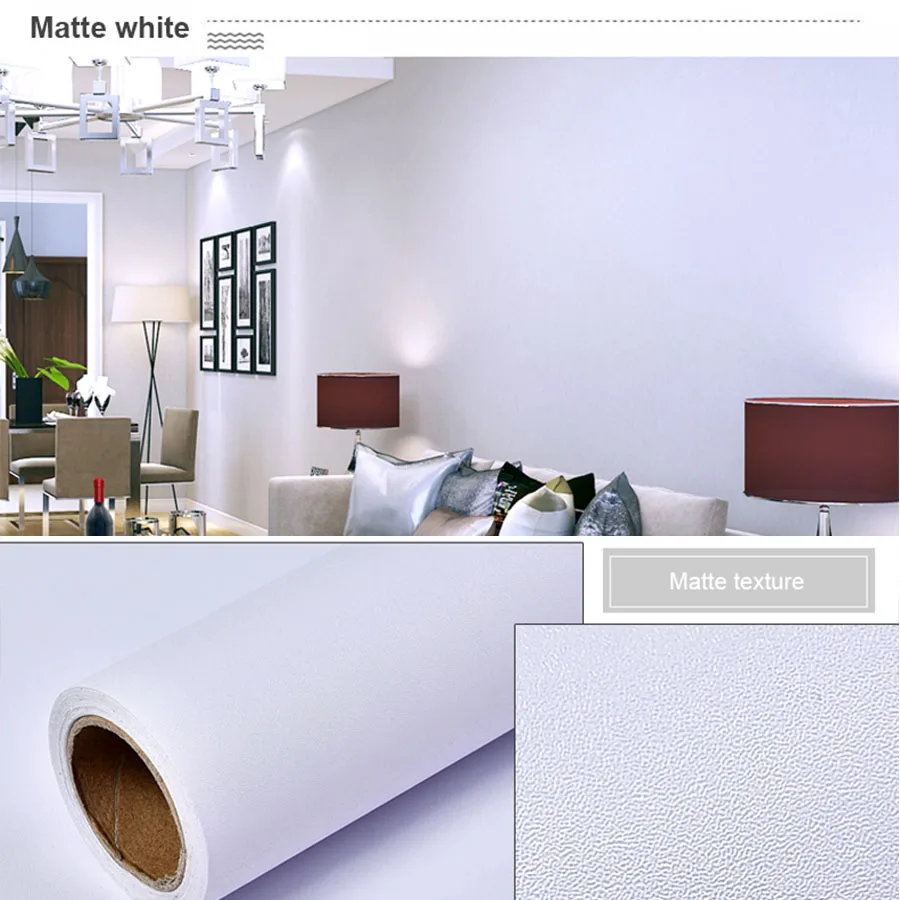 Matte white Обои для ванной цены самоклеющиеся кухня масло пленка ванная комната туалет водонепроницаемый стикер для настенной плитки мебель ремонт стикер s - Цвет: Matte white