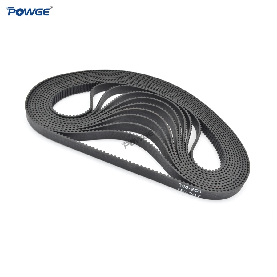 POWGE 2MGT 2 м 2GT синхронный ремень ГРМ длина шага 350/358/360/370/376 Ширина 3/6/9/15 мм зубов 175 179