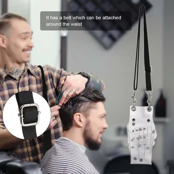 

Fashion Barber Scissors Bag Hairdressing Tool Double-Layer Pockets Transparent Hair Large Capacity Hairdresser Bag Transparent