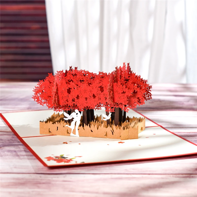 Hierein Carte Mariage Félicitation, Couple D'oiseaux Pop Up Carte Mariage, 3D Cerisier Carte Anniversaire Femme Pour Mère Épouse Petite Amie Couple, Cadeau Pour Femme