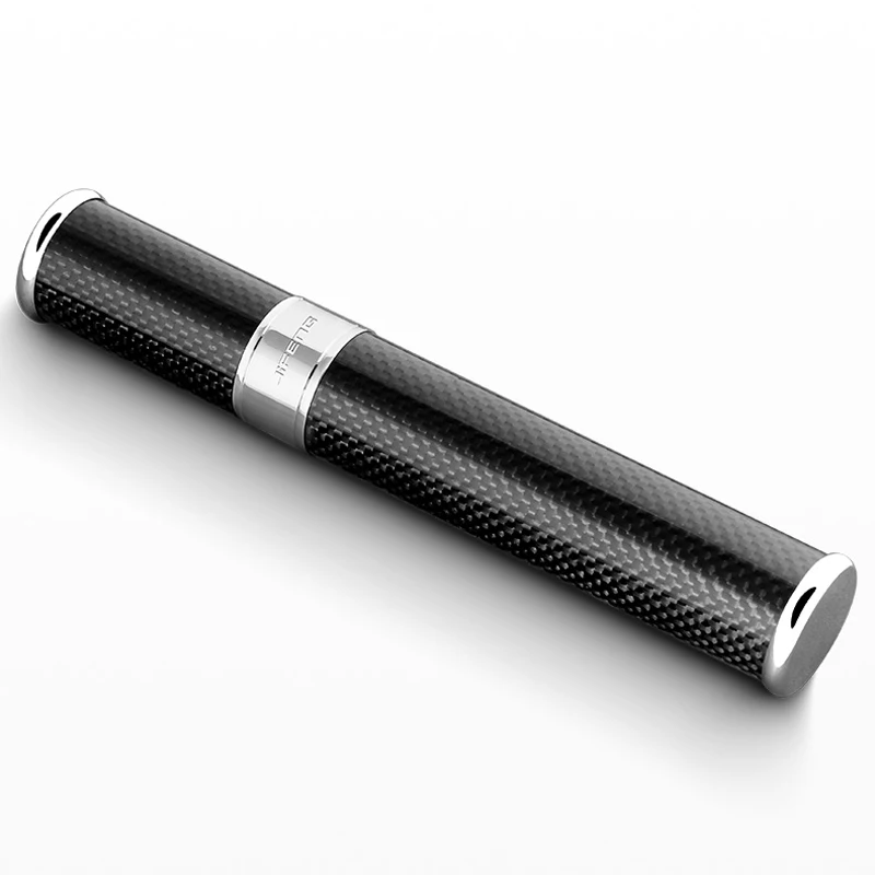 

JIFENG Carbon Fiber Travel Cigar Humidor Tube Single Cigar Case Holder Mini Portable Tubes Humidor Gadget For COHIBA