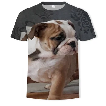 

2020 Men's Cute Dog 3D Pattern 3D Printing T-shirt Summer Trend T-shirt Casual Comfortable Breathable Short Sleeve Top