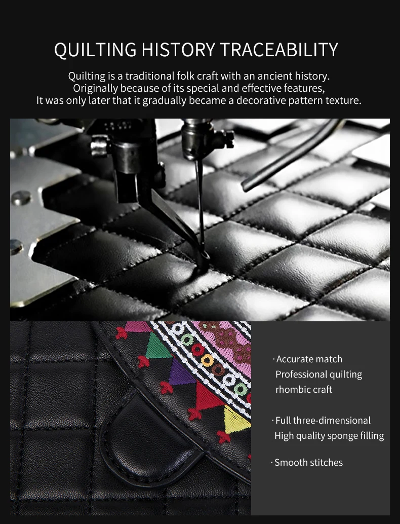 LIAN CAN Embroidery Genuine Leather Phone Bag National Style Crossbody Bags for Women Shoulder Bags Luxury Brand Bag Lady Purse