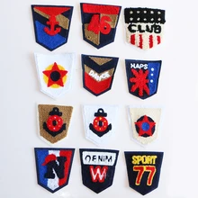 2 шт. различные щит письмо шаблон полотенце вышивка значок утюг на патч для одежды DIY полосы лоскутное стикер пользовательские значки