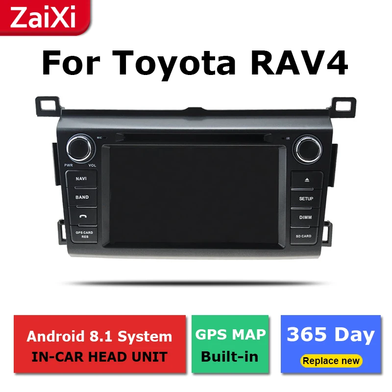 ZaiXi 2Din мультимедийный плеер для Toyota RAV4 RAV 4 2013 ~ 2018 Android радио GPS навигация IPS экран Hi