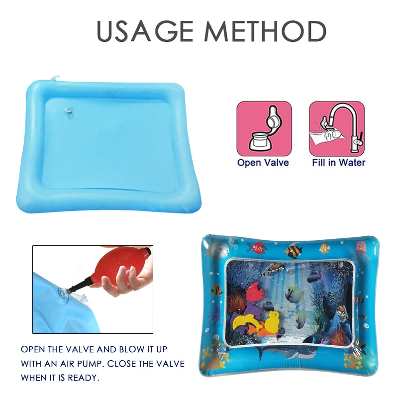 Креативные двойного использования детские игрушки для детей надувной игровой коврик для воды игрушки Подложка для воды Pat Pad J0140