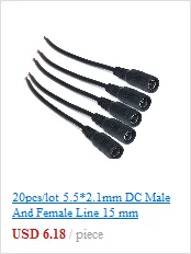 50pcs 100pcs copper DC-022B 5.5*2.1mm/5.5x2.5mm  2Pins Power Supply Connector DC Jack Socket Female Plug Adapter Terminal Blocks