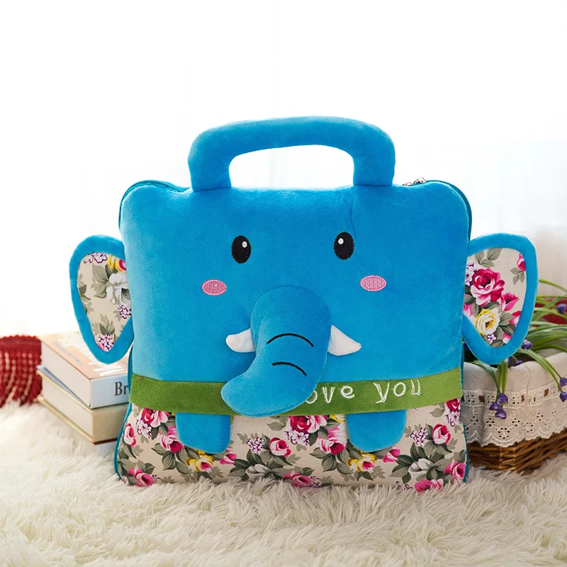 Creative New Style Blanket Cartoon Summer Blanket Airable Cover Car Cushion Dual Purpose CHILDREN'S Pillow Logo Customizable