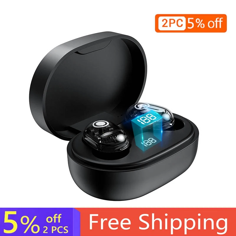 

Sports Wireless Headphones Bluetooth Earphones with 3500mAh Charging Case TWS Earbuds Smart Touch Control Headset Headphone