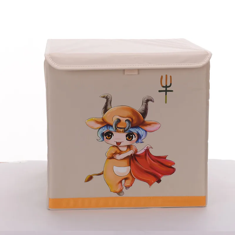 Детская коробка для хранения игрушек, Детская мультяшная складная коробка, коробка для хранения детской одежды с чехлом, коробка для хранения