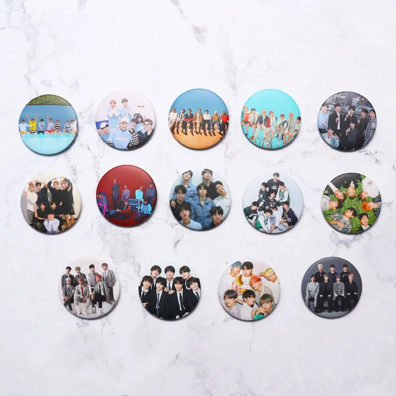 Kpop Boys Pins Brooches Album Badge Clothes Hat Accessories Backpack Decoration 1pcs Customizable Brooch Custom Pins