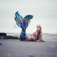 Adults Mermaid Tail Woman Man Swimming Dress For Cosplay Photo Shooting Beauty Women Can Add Monofin Bikini Bra 1