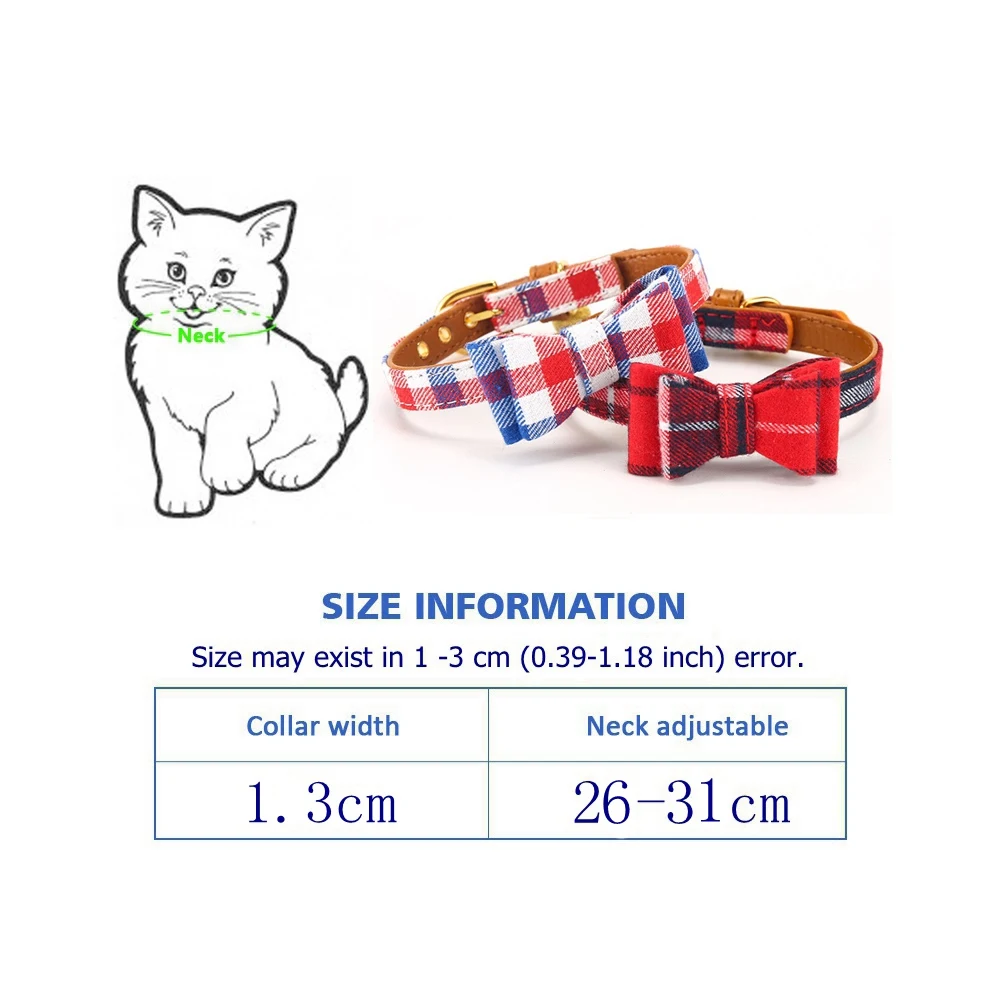 Cat Collar With Bell Dog Collar For Cats Solid Braid Kittens Pet Cat Collars Shiny Adjustable Collars For Cats Pet Lead Supplies (9)