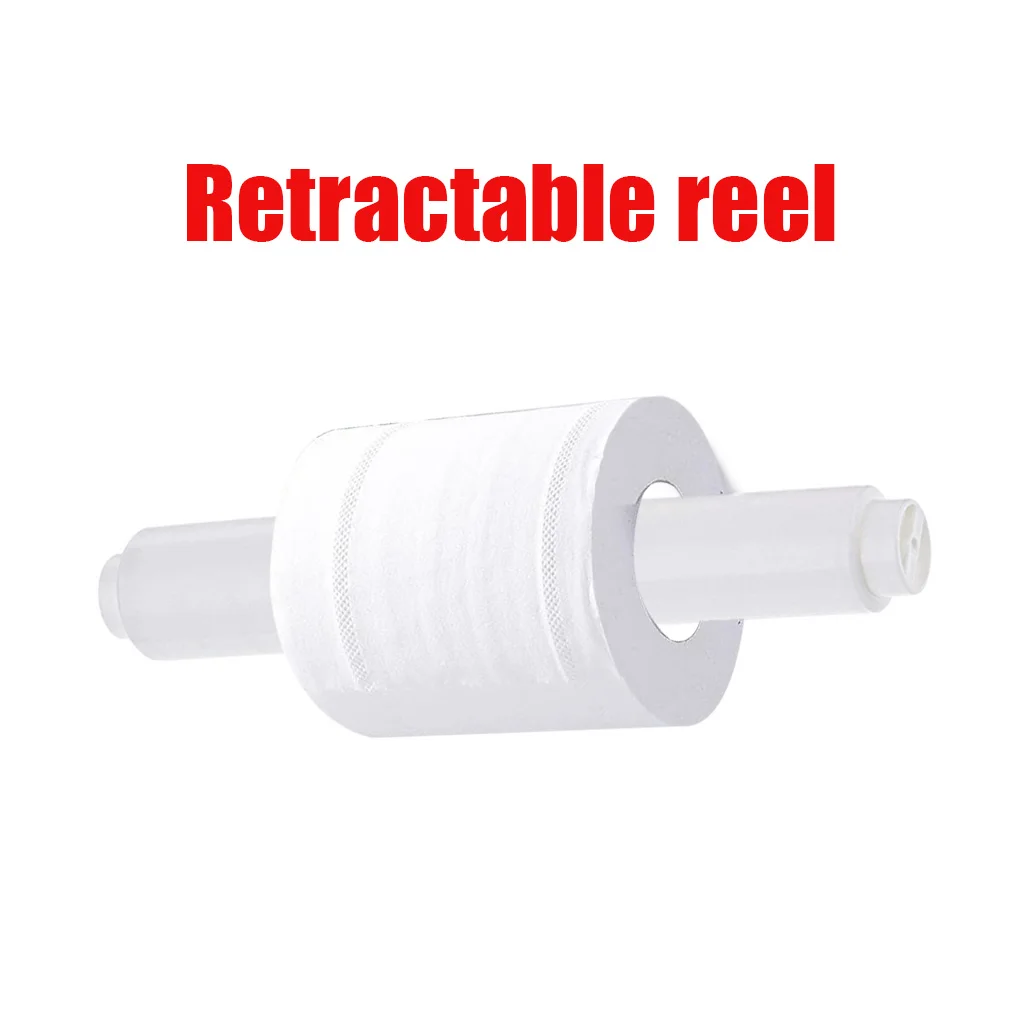White Insert Home Replacement Roll Paper Holder Telescopic Rod