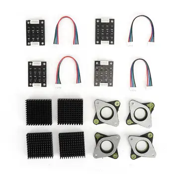

Heatsinks Vibration Dampers Degaussizer Set Noise Reduction NEMA17 Stepper Motor 3D Printer Accessories Heatsink
