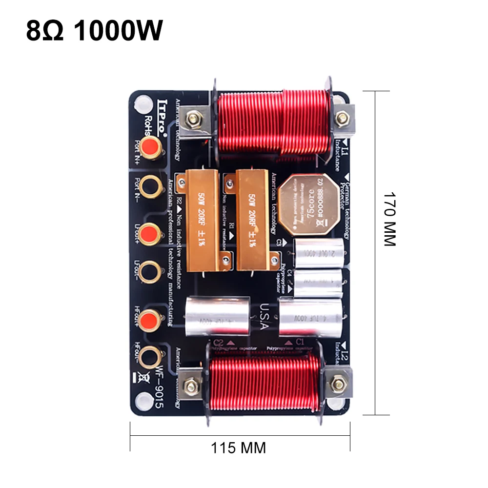 AIYIMA аудио кроссовер этап Динамик 600W 1000W 1500W ВЧ бас 2 Way кроссовер фильтр делитель частоты 12-18 дюймов Динамик s