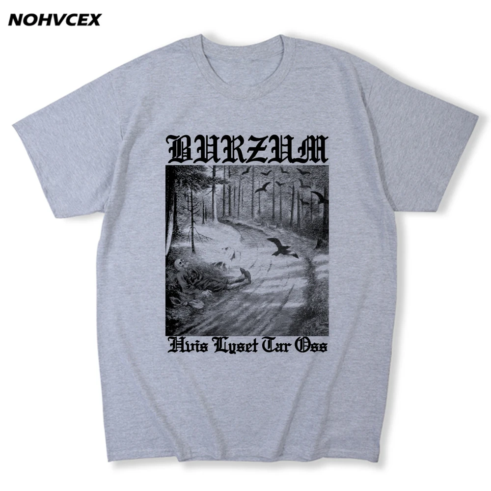 Футболки в стиле хип хоп топы футболка Burzum Hvis Lyset Tar Oss футболка|Футболки| |
