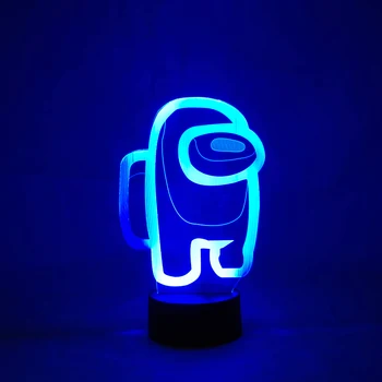 

Led 3d Lamp Game Among Us Color Changing Night Light Desktop USB Lamp For Home Decor Light Atmosphere Bedside Table Lighting