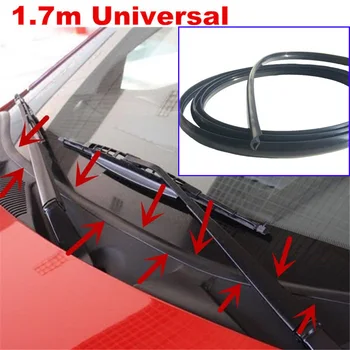 

Car Window Sealing Strip Black 1.7meters Front Windshield Panel Decorative Trim Protective Rubber Universal Easy Replacement