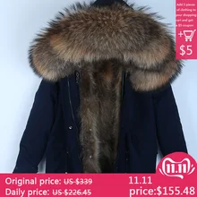 Парка из натурального меха, мужская зимняя куртка из натурального меха енота, пальто с капюшоном, природный енот, меховая подкладка, куртки, Мужское пальто из натурального меха