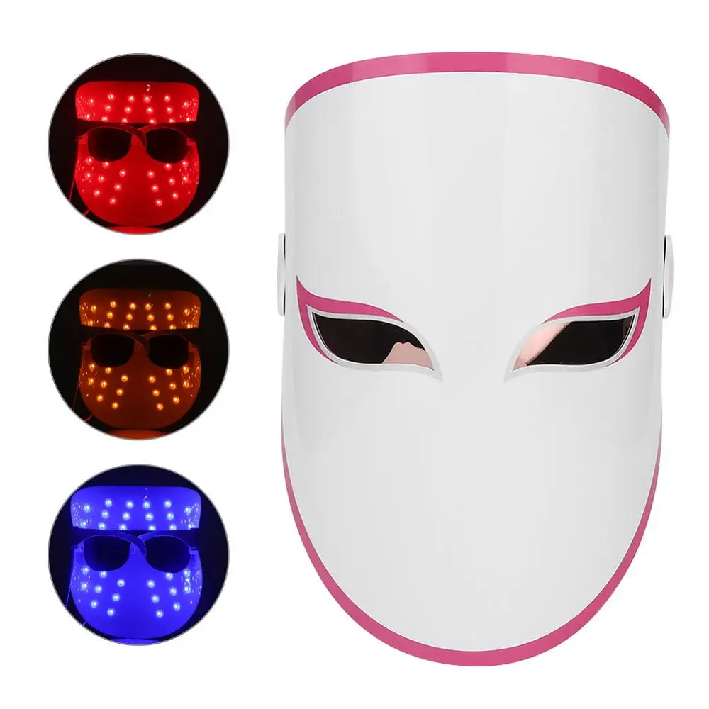 

3Color LED Light Photon Face Mask Electronic Pimple Wrinkle Removal Skin Rejuvenation Therapy Facial Skin Care Beauty Instrument