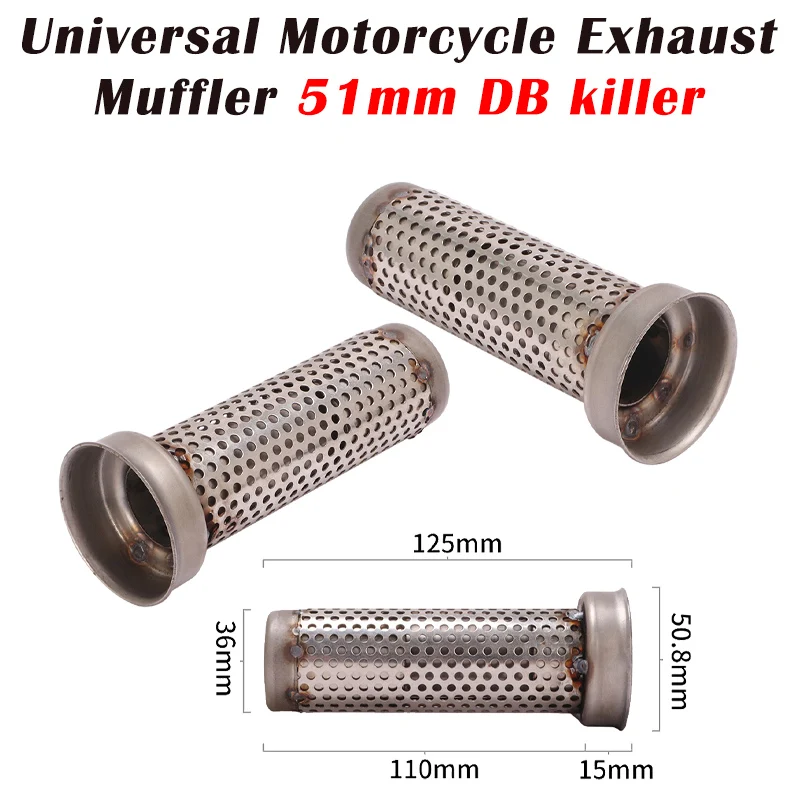 Silencieux Universel DB Killer 51 Mm Pour Échappement Moto - Acier Inoxydable