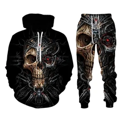 Ensemble pantalon et pull à capuche imprimé en 3d pour homme, sweat shirt, sweat shirt, survêtement, mode automne hiver 