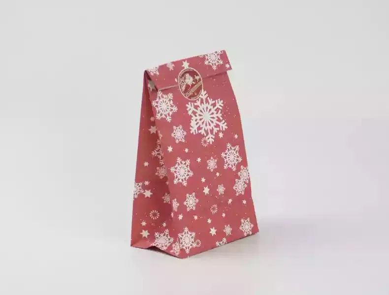 Snow gifts bag 1 шт., Подарочная коробка Санта-Клауса для рождественских конфет, упаковочные бумажные пакеты для печенья для рождественской вечеринки, Подарочный декор для детей - Цвет: Snow gifts bag