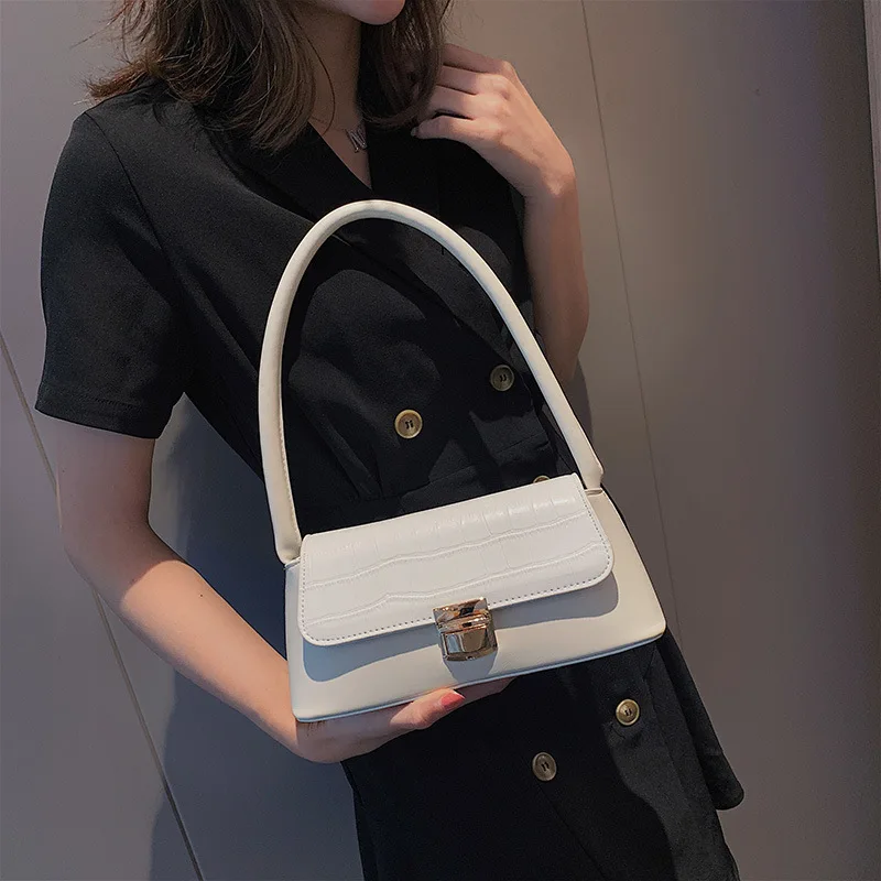 

Bag Women's 2019 Korean-style Versitile Fashion Crocodile Pattern WOMEN'S Shoulder Bag Small Hide Substance Mommy Bag Women Bags