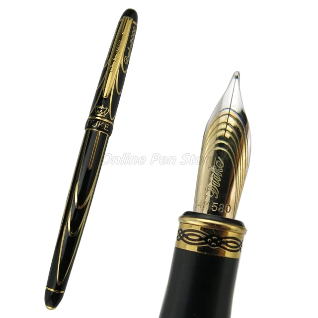 Duke pioneer-万年筆,14k/8k,ファインペン,0.5mm,プロの文房具 